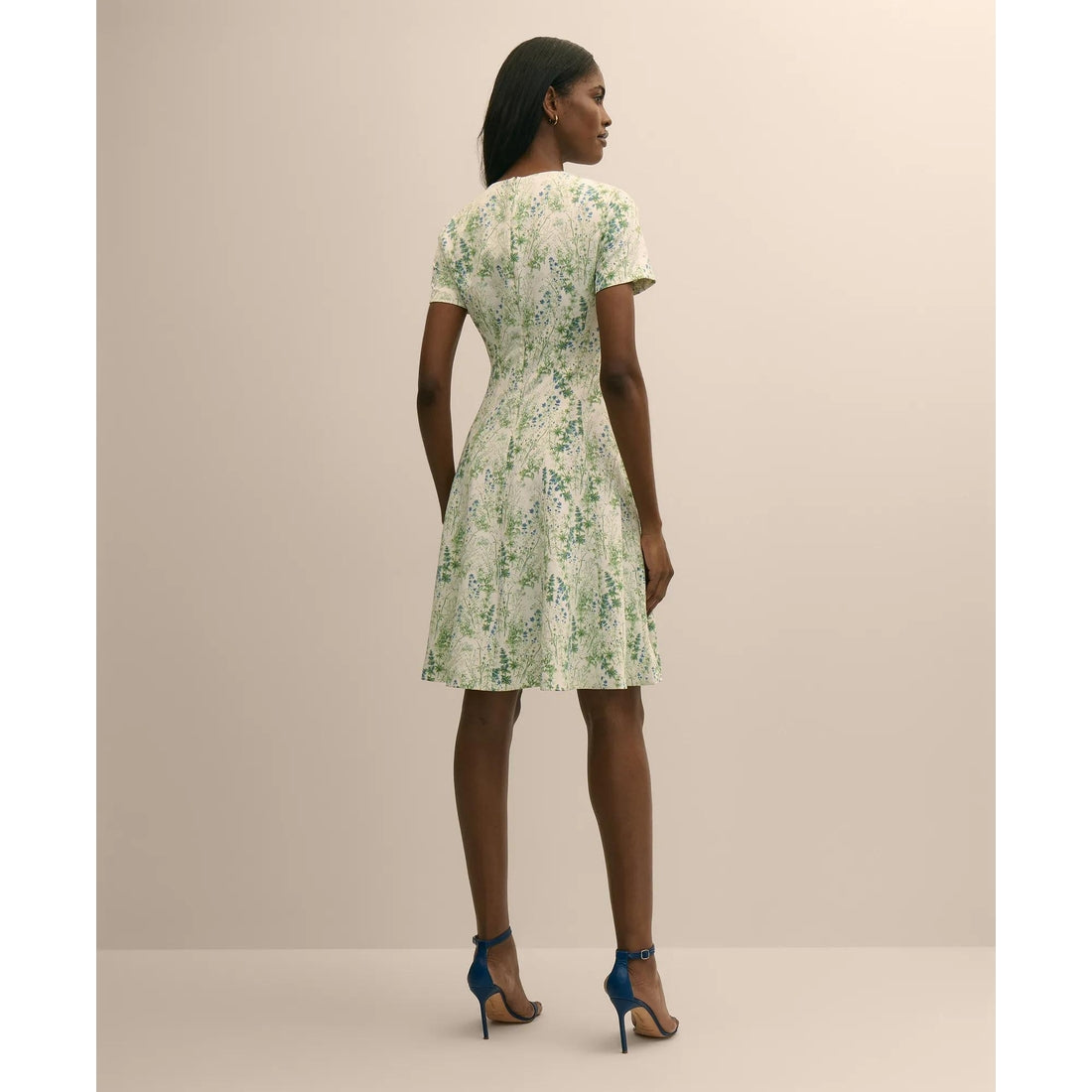 Printed Floral Crepe Dress