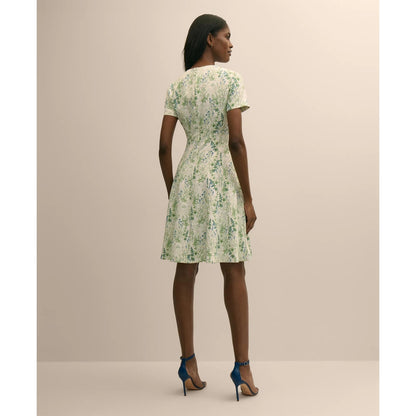 Printed Floral Crepe Dress