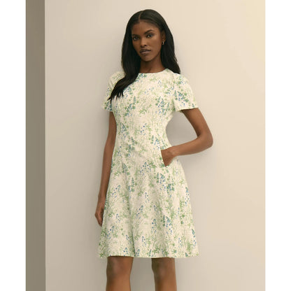 Printed Floral Crepe Dress