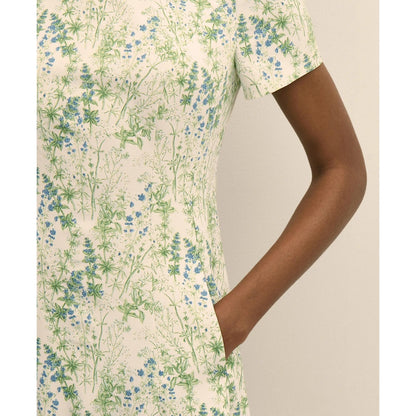 Printed Floral Crepe Dress