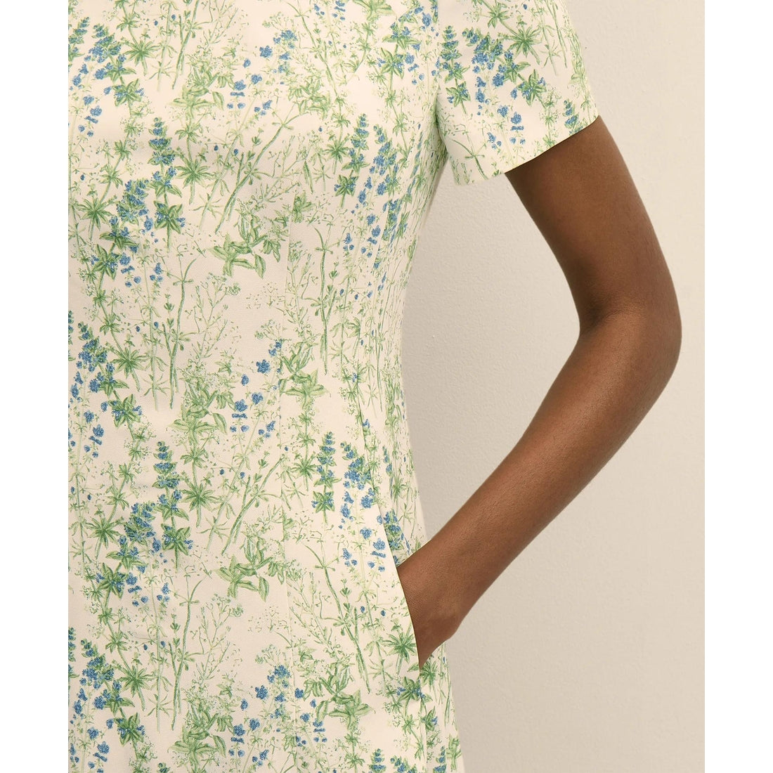 Printed Floral Crepe Dress