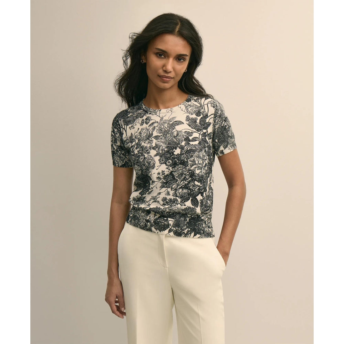 Floral Print Cotton Shell