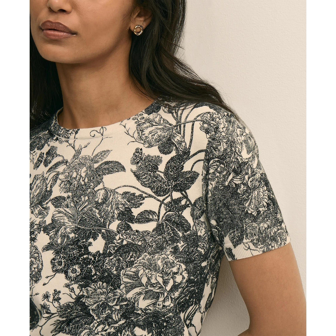 Floral Print Cotton Shell