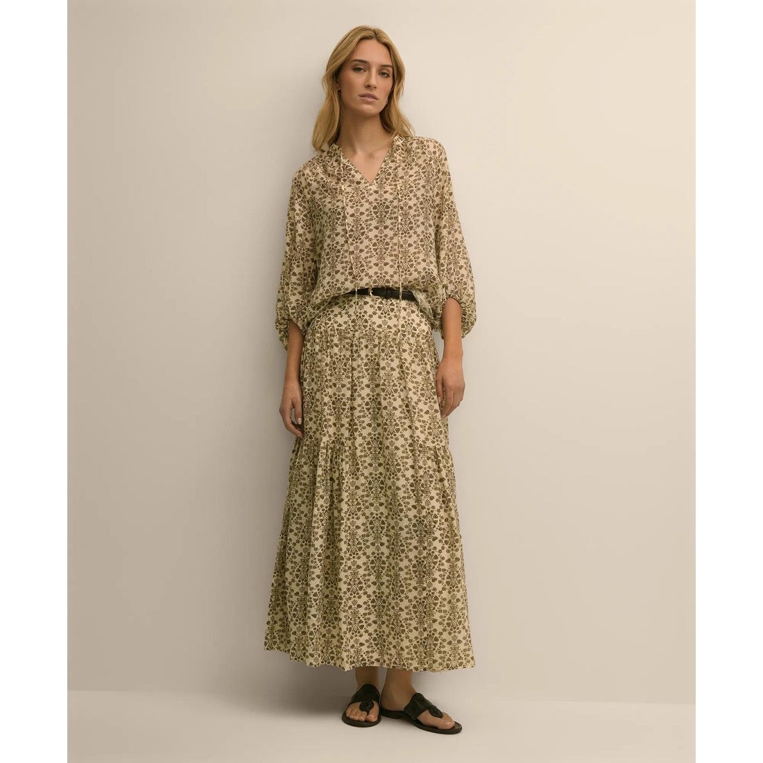 Mosaic Motif A-Line Skirt