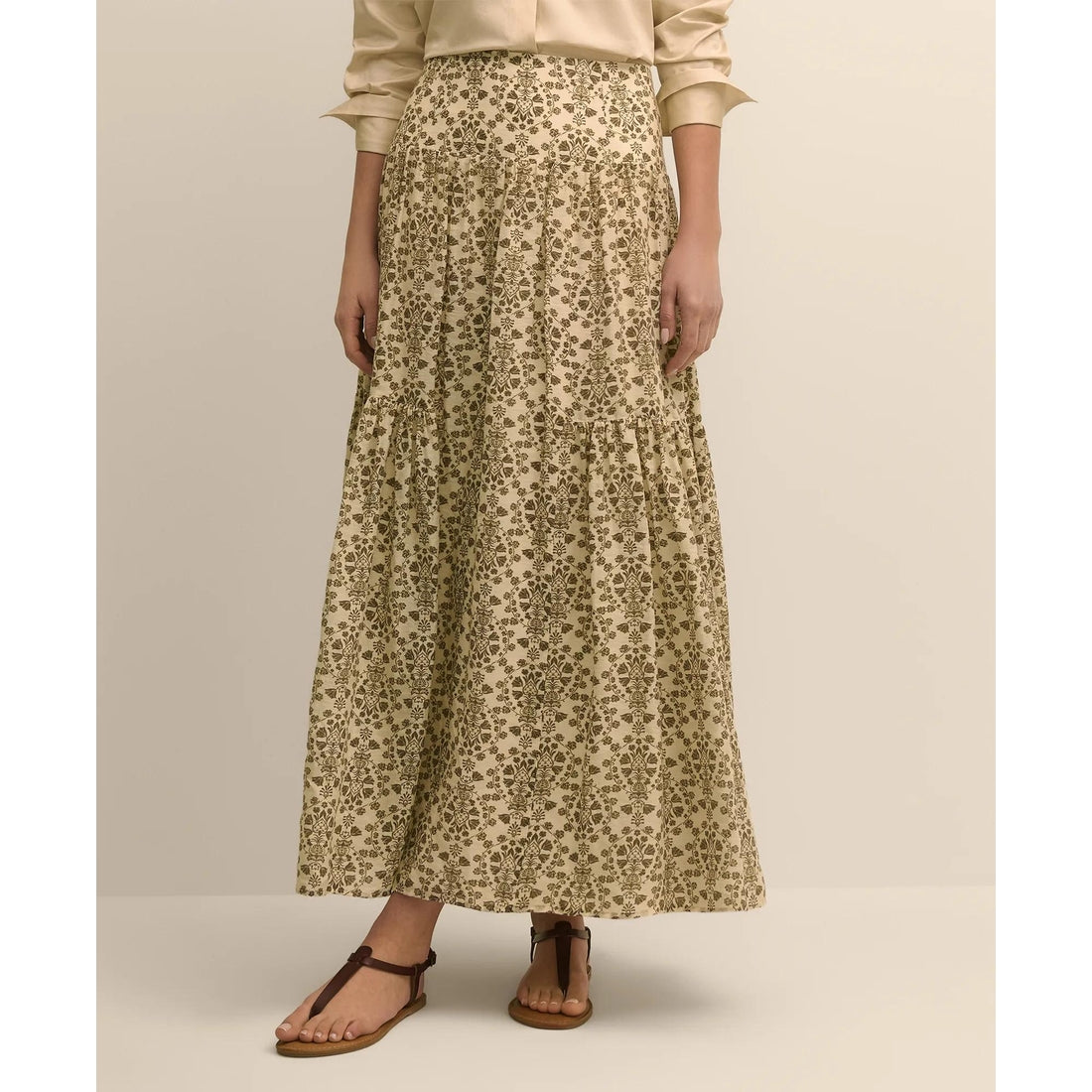 Mosaic Motif A-Line Skirt