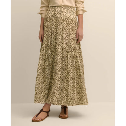 Mosaic Motif A-Line Skirt