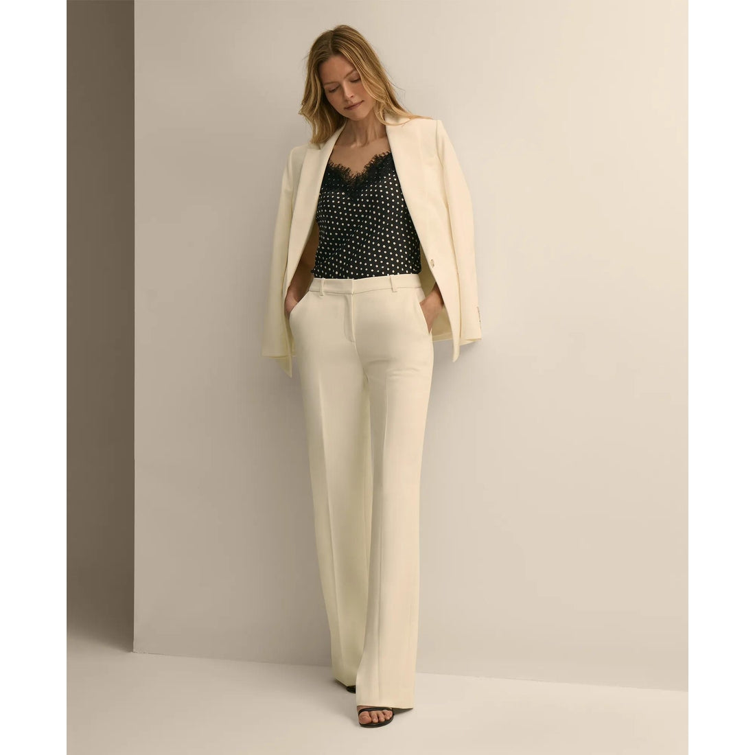 Crepe Wide-Leg Pants