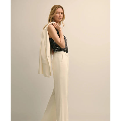 Crepe Wide-Leg Pants
