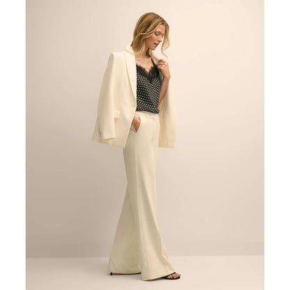 Crepe Wide-Leg Pants
