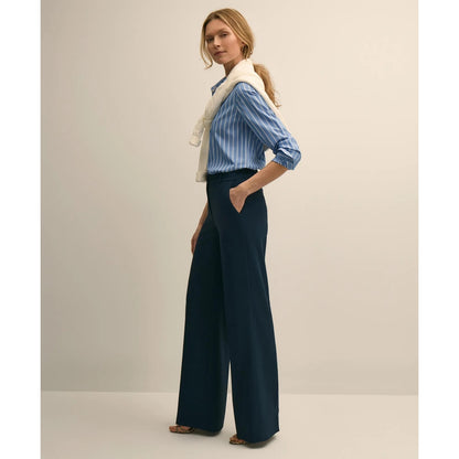 Crepe Wide-Leg Pants