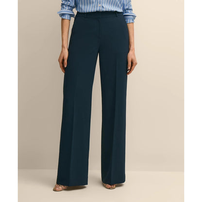 Crepe Wide-Leg Pants