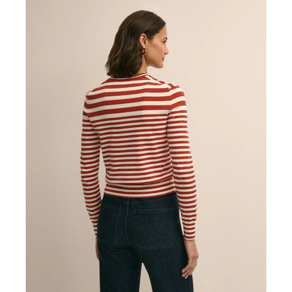 Supima Cotton Variegated Stripe Cardigan