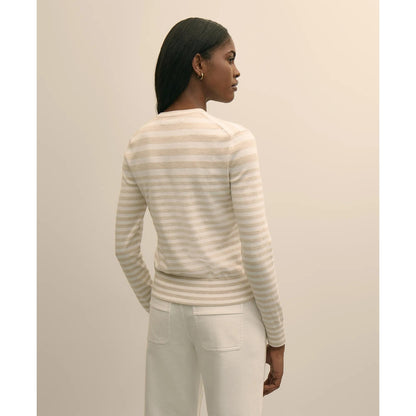 Supima Cotton Variegated Stripe Cardigan