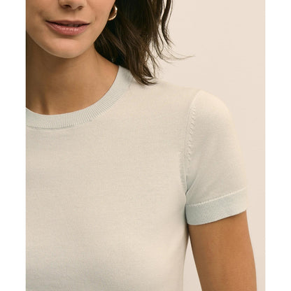 Supima Cotton Short-Sleeve Shell Sweater