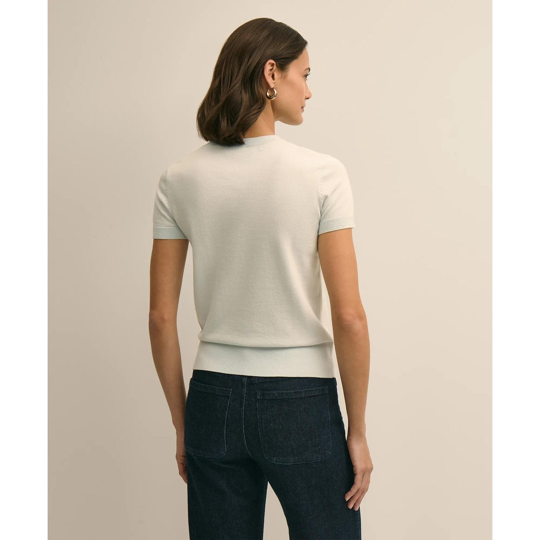 Supima Cotton Short-Sleeve Shell Sweater