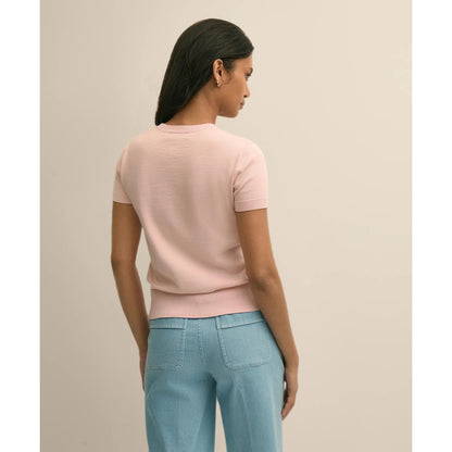 Supima Cotton Short-Sleeve Shell Sweater