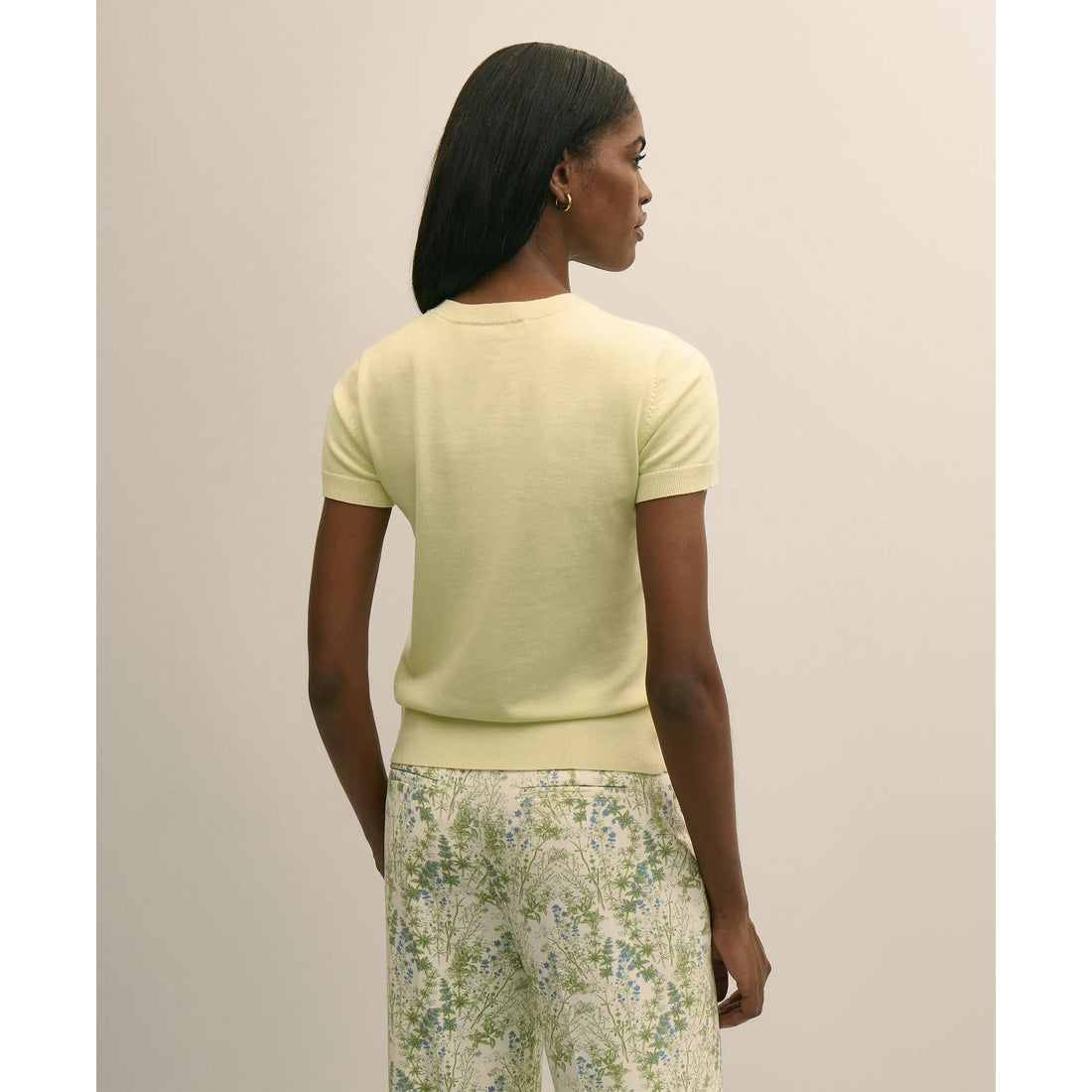 Supima Cotton Short-Sleeve Shell Sweater