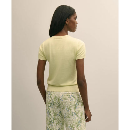 Supima Cotton Short-Sleeve Shell Sweater