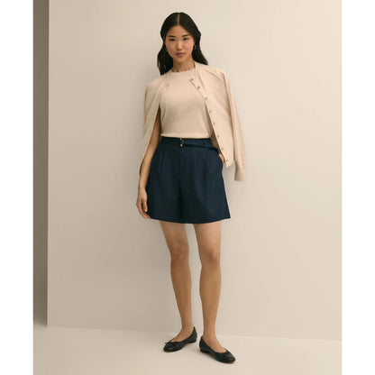 Supima Cotton Short-Sleeve Shell Sweater