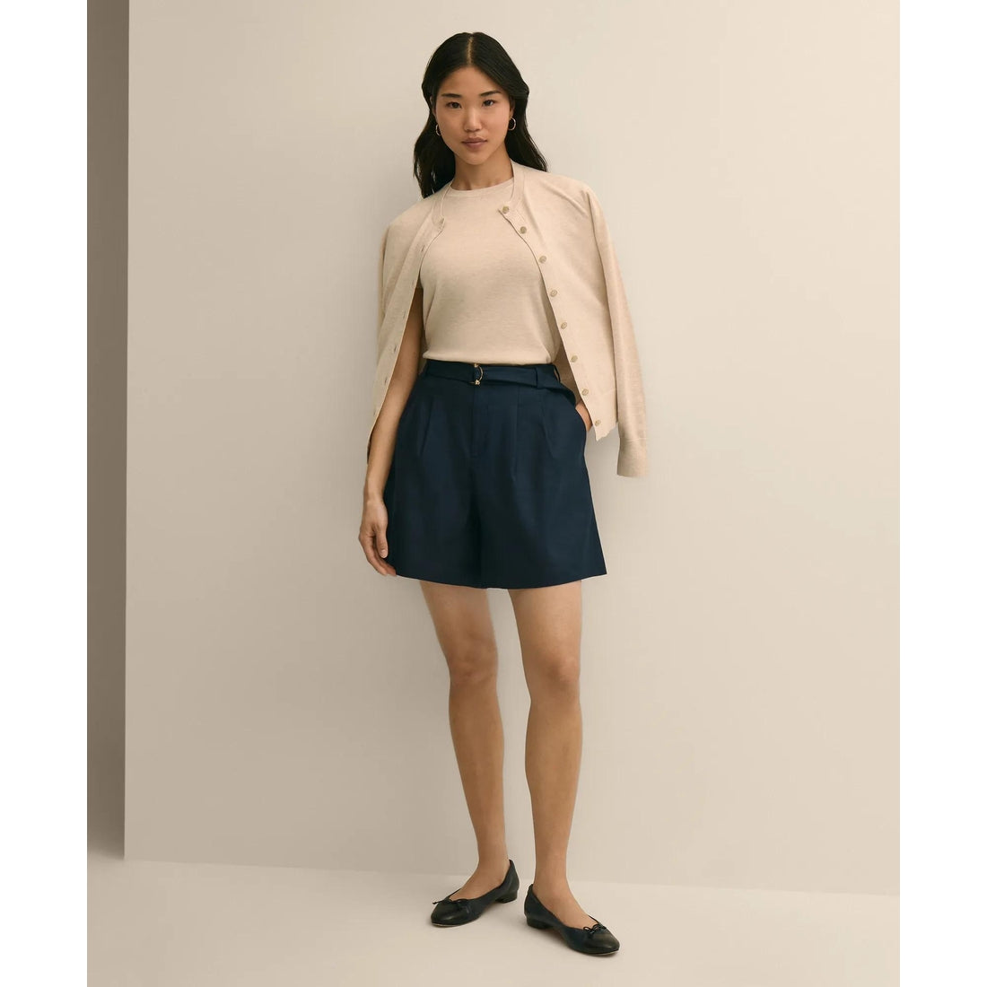 Supima Cotton Short-Sleeve Shell Sweater