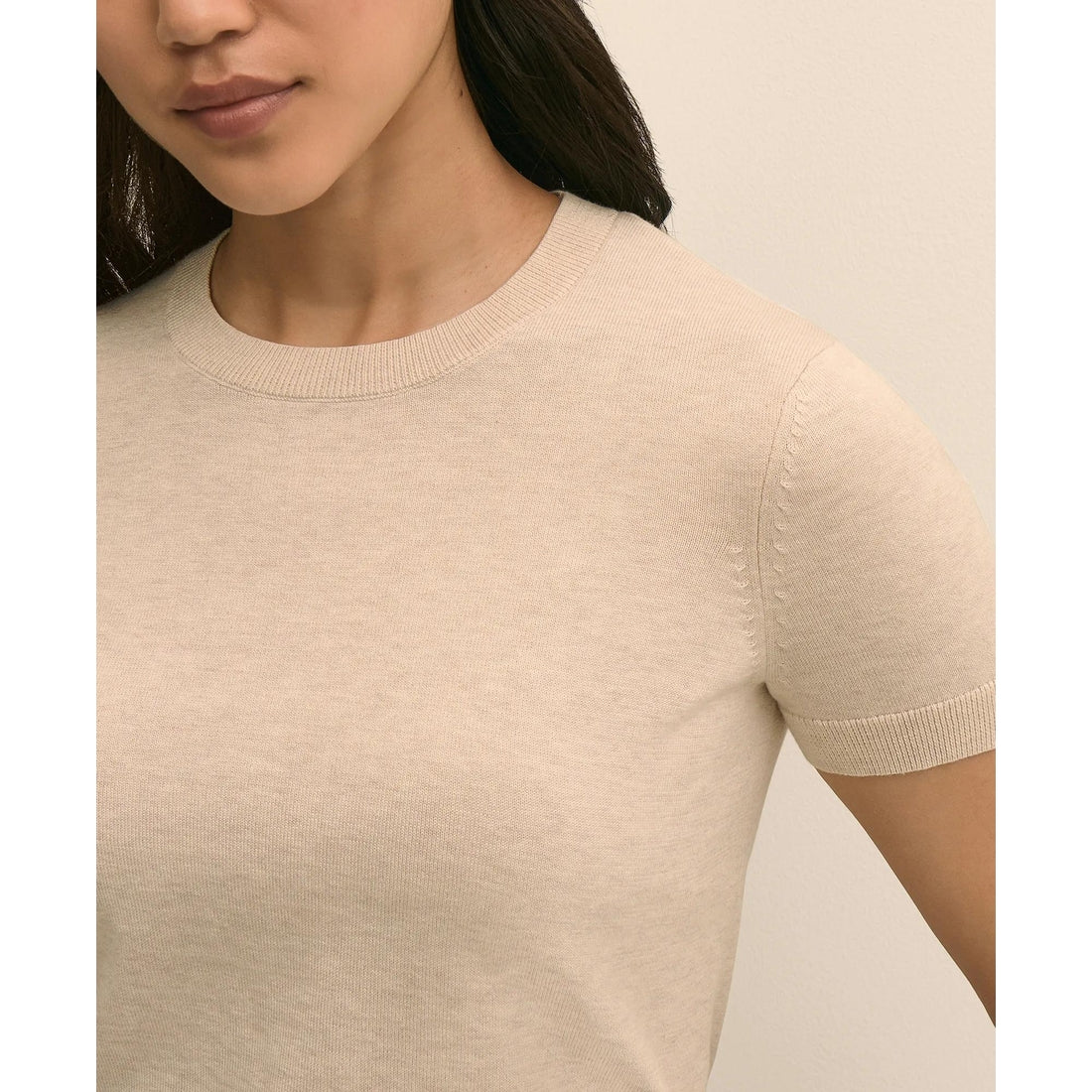 Supima Cotton Short-Sleeve Shell Sweater