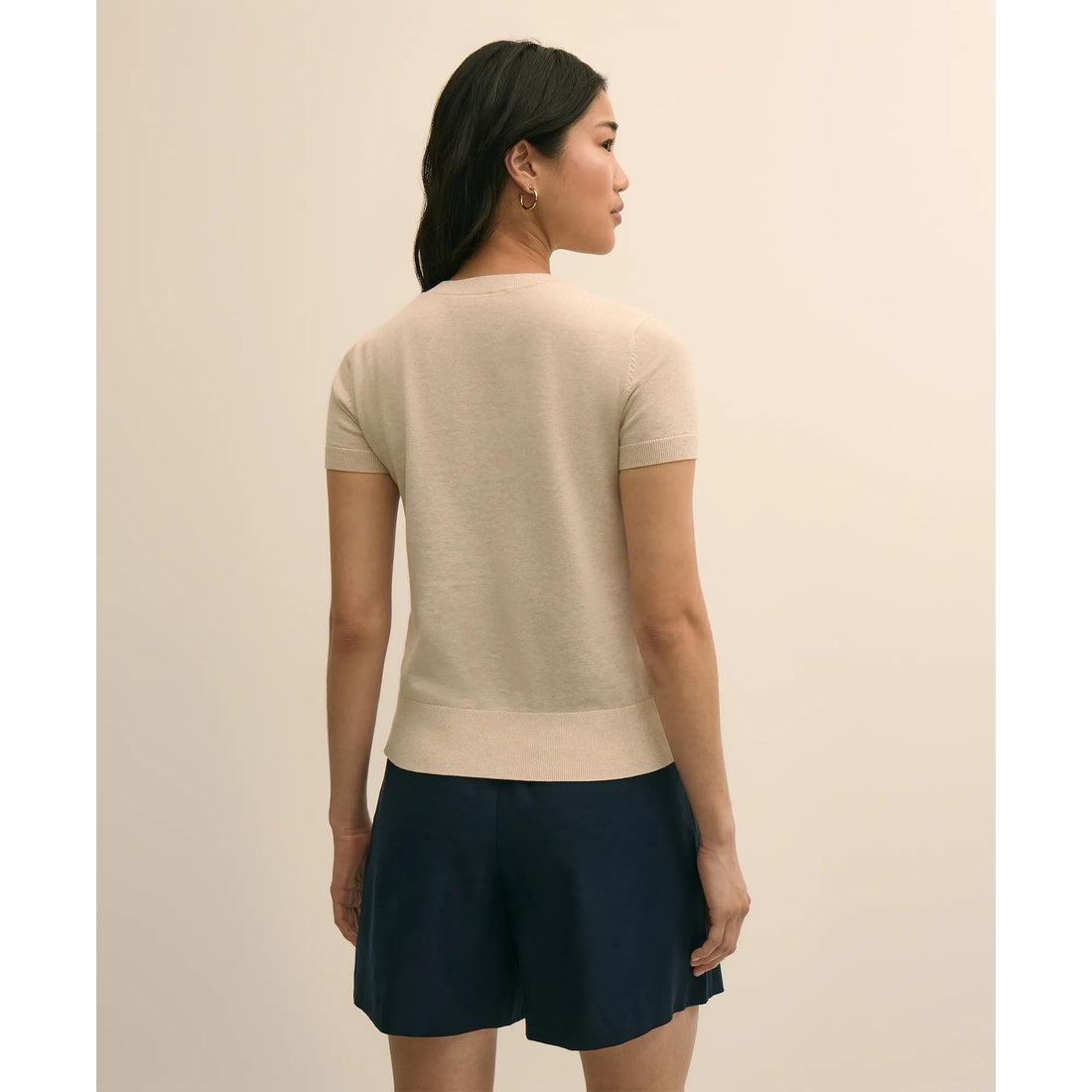 Supima Cotton Short-Sleeve Shell Sweater