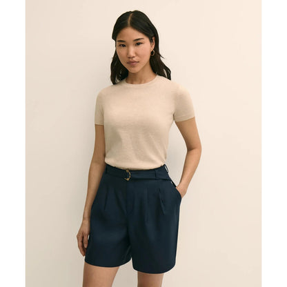 Supima Cotton Short-Sleeve Shell Sweater
