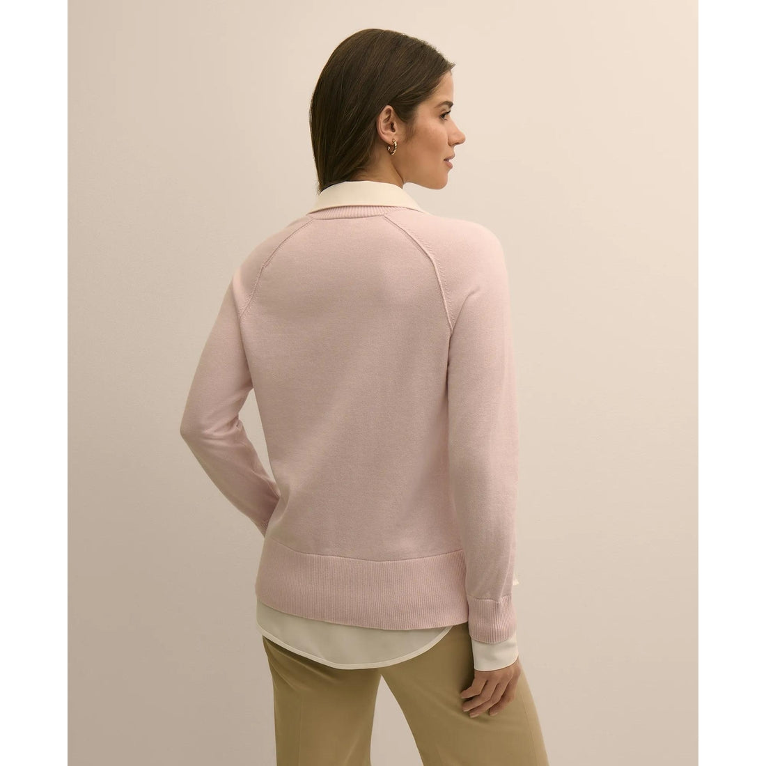 Supima Cotton Layered Sweater-Shirt