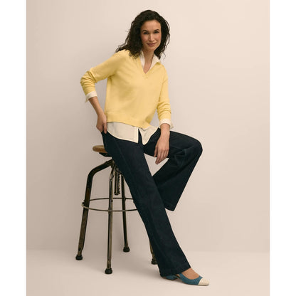 Supima Cotton Layered Sweater-Shirt