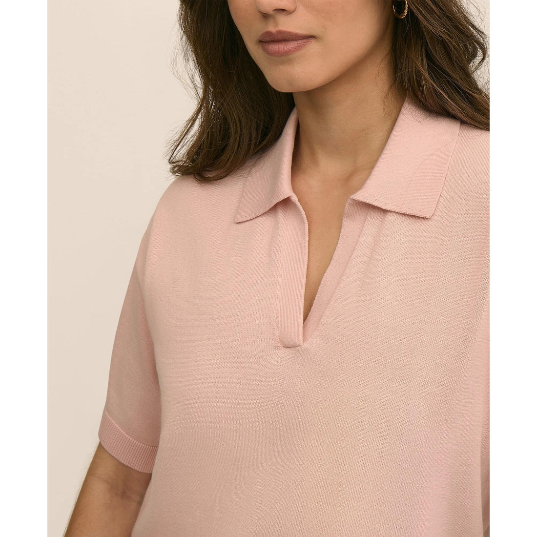 Supima Cotton Johnny Collar Pullover Sweater