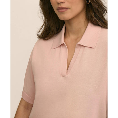 Supima Cotton Johnny Collar Pullover Sweater