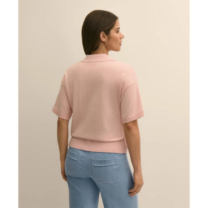 Supima Cotton Johnny Collar Pullover Sweater