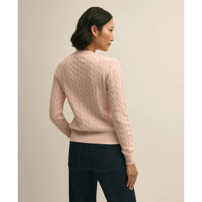 Supima Cotton Cable Crewneck Sweater