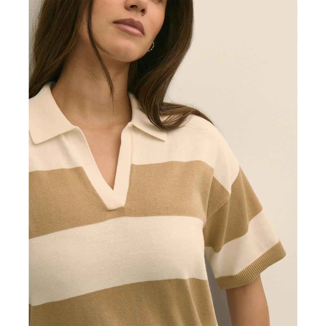 Supima Cotton Short-Sleeve Rugby Polo Sweater