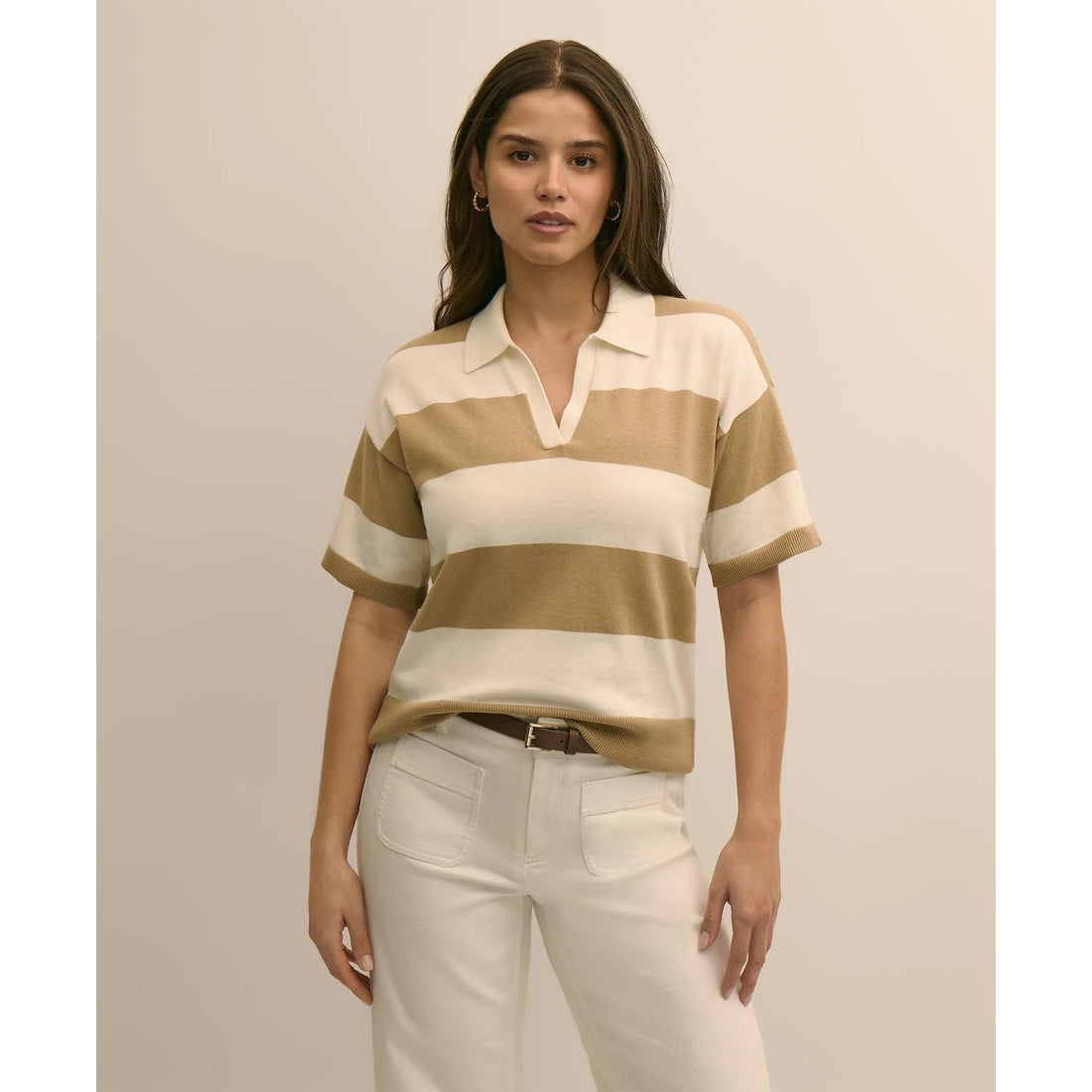 Supima Cotton Short-Sleeve Rugby Polo Sweater