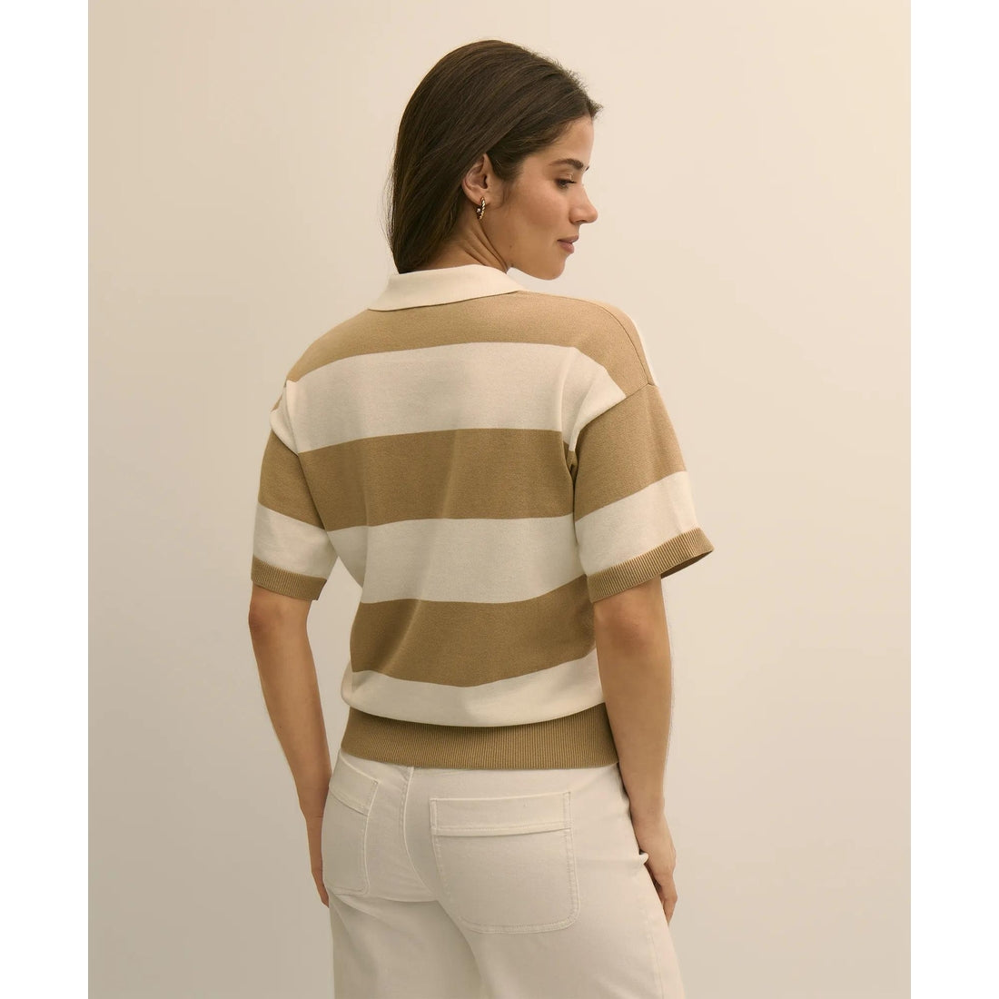 Supima Cotton Short-Sleeve Rugby Polo Sweater
