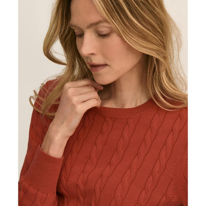Supima Cotton Cable Crewneck Sweater