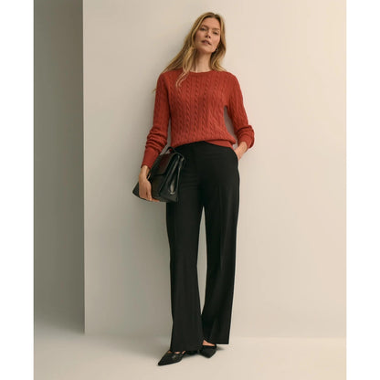 Supima Cotton Cable Crewneck Sweater