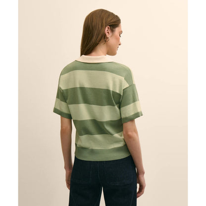 Supima Cotton Short-Sleeve Rugby Polo Sweater