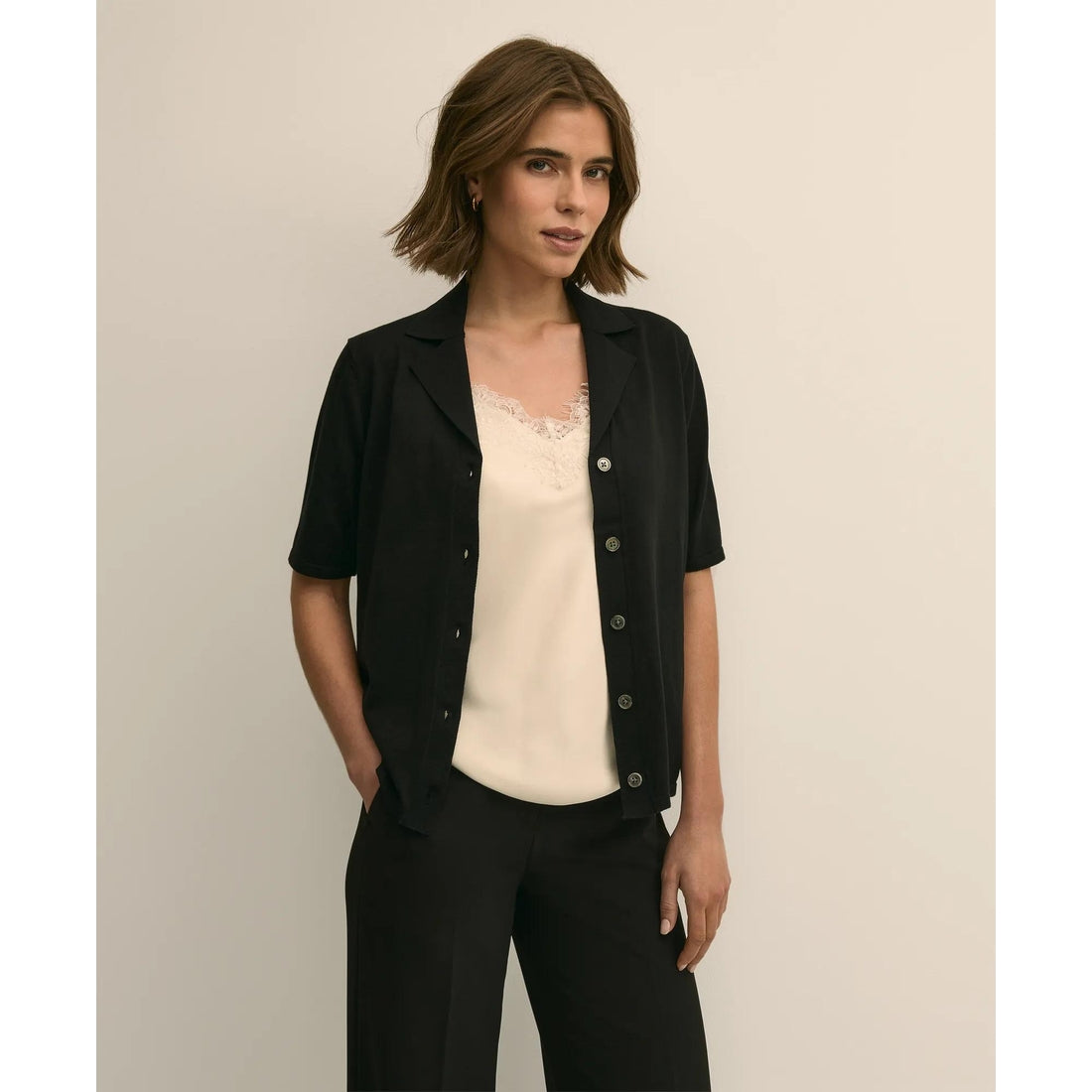 Silk-Cotton Polo Sweater