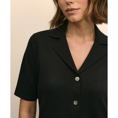 Silk-Cotton Polo Sweater