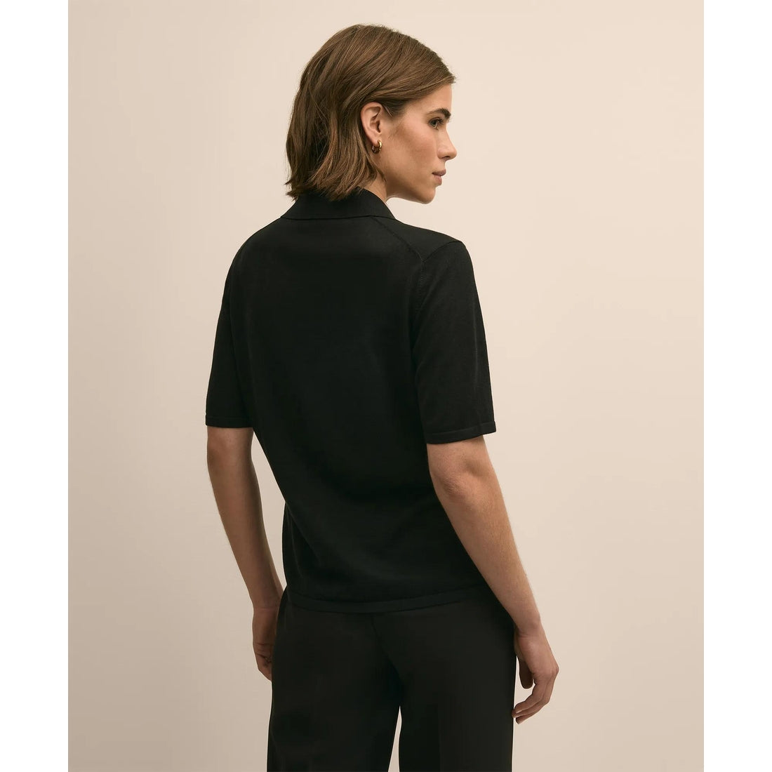 Silk-Cotton Polo Sweater