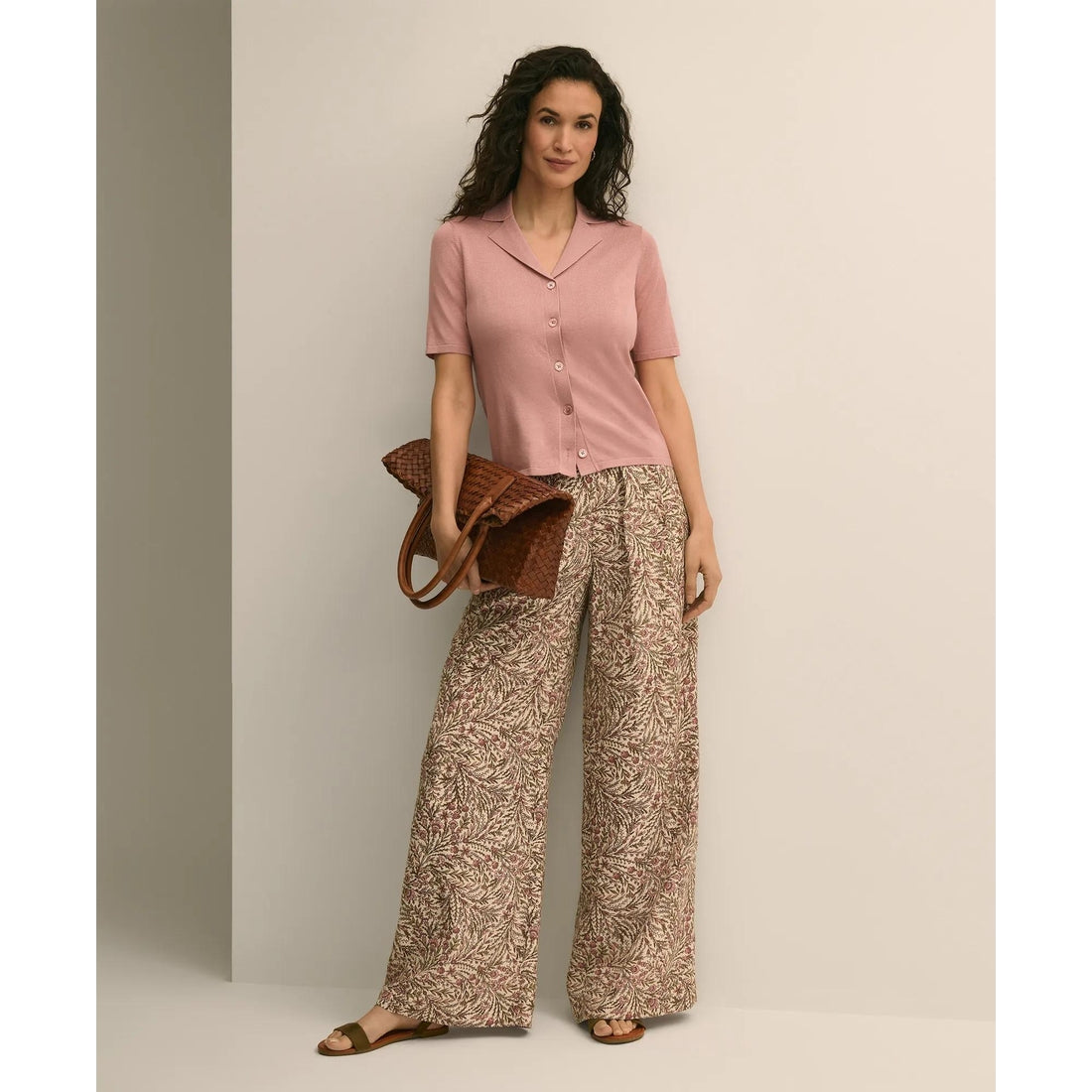 Silk-Cotton Polo Sweater