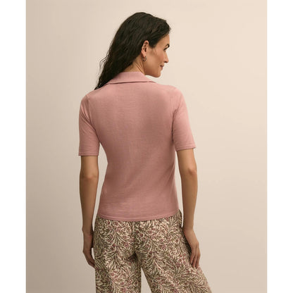 Silk-Cotton Polo Sweater