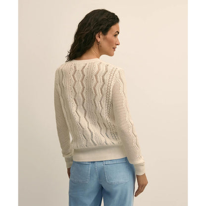 Cotton Cable-Knit Cropped Sweater