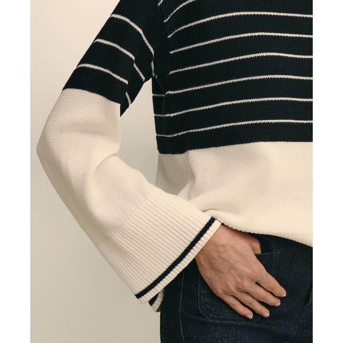 Cotton Oversized Mariner Stripe Sweater