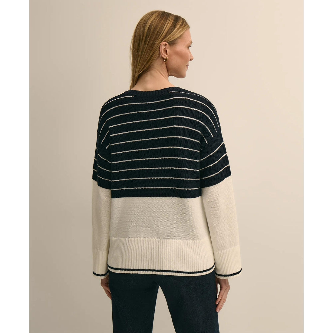 Cotton Oversized Mariner Stripe Sweater