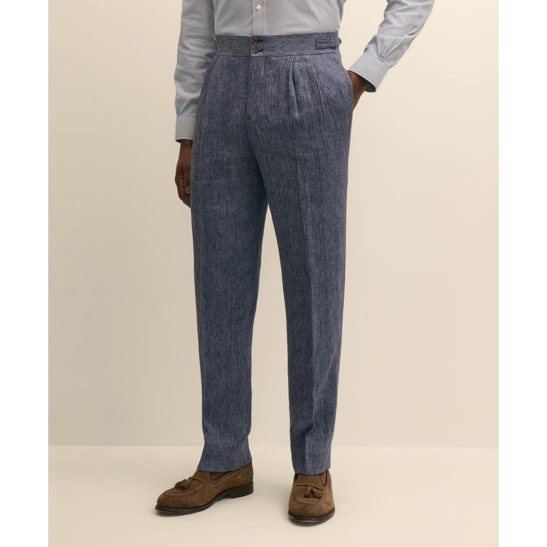 Classic Fit Linen Twill Suit Pants