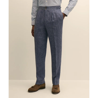 Classic Fit Linen Twill Suit Pants