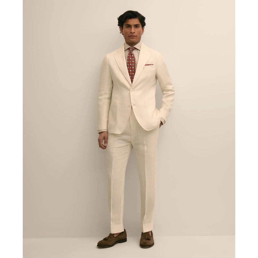 Slim Fit Linen Suit Jacket